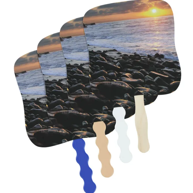 Sunset Shores Hand Fan
