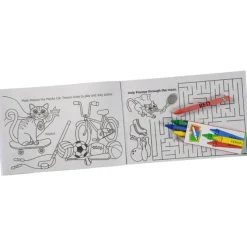 Super Kid Coloring Book & Crayon Set