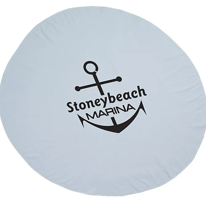 Surfside 360 Round Beach Towel - White