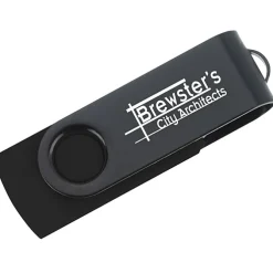 Swivel USB-C Drive - Black - 8GB