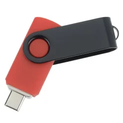 Swivel USB-C Drive - Black - 8GB