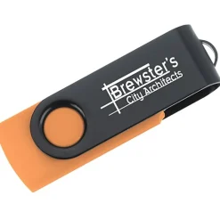 Swivel USB-C Drive - Black - 8GB