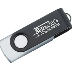 Swivel USB-C Drive - Black - 8GB
