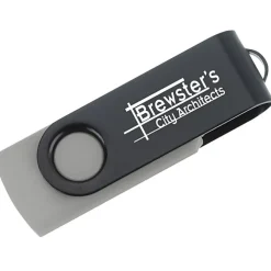 Swivel USB-C Drive - Black - 8GB