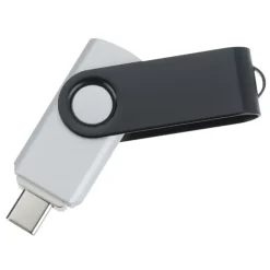 Swivel USB-C Drive - Black - 16GB
