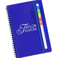Sydney Spiral Notebook with Color Sticky Flags