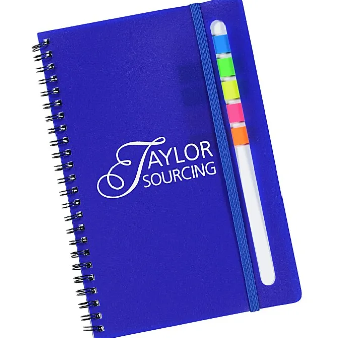 Sydney Spiral Notebook with Color Sticky Flags