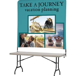 Tabletop Banner System with Tall Back Wall - 6 feet