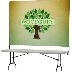 Tabletop Banner System with Tall Back Wall - 8 feet