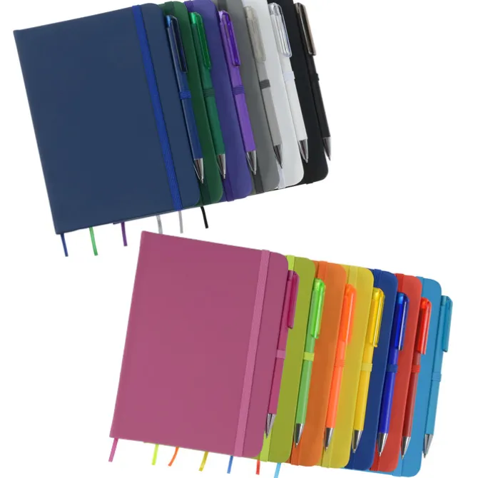 TaskRight Afton Notebook with Pen - Full Color