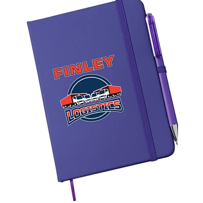 TaskRight Afton Notebook with Pen - Full Color