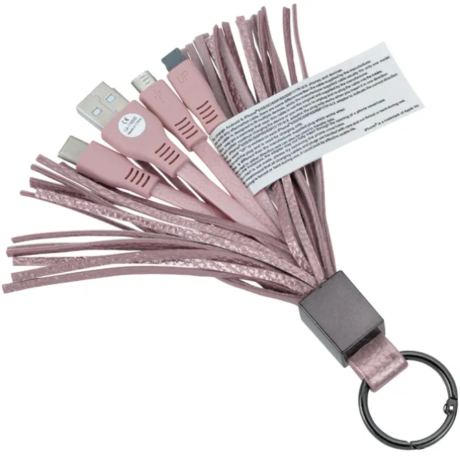 Tassel Charging Cable Keychain