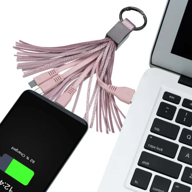 Tassel Charging Cable Keychain