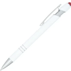 Textari Soft Touch Stylus Metal Pen - White - 24 hr