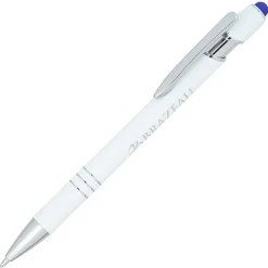 Textari Soft Touch Stylus Metal Pen - White - 24 hr
