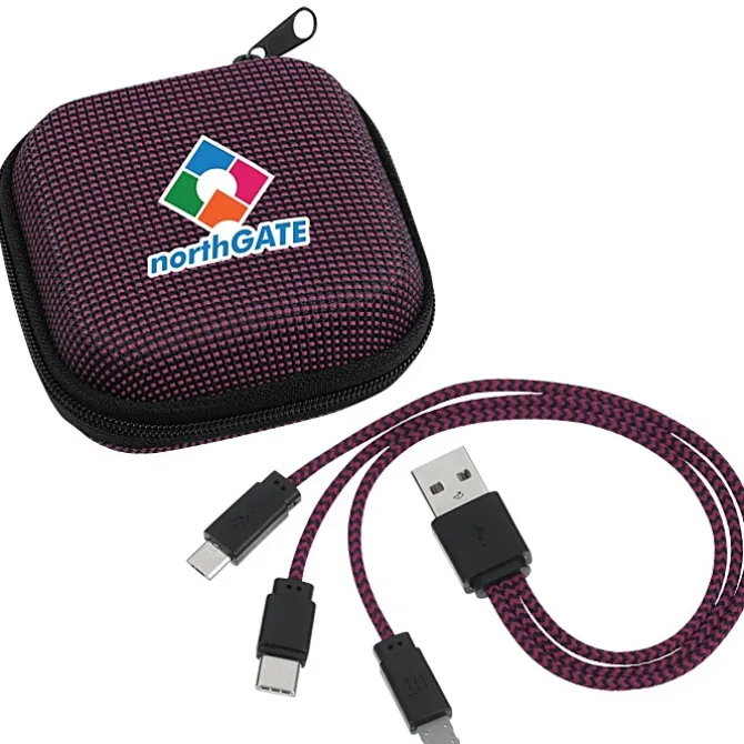 Textured 3-in-1 Charging Cable