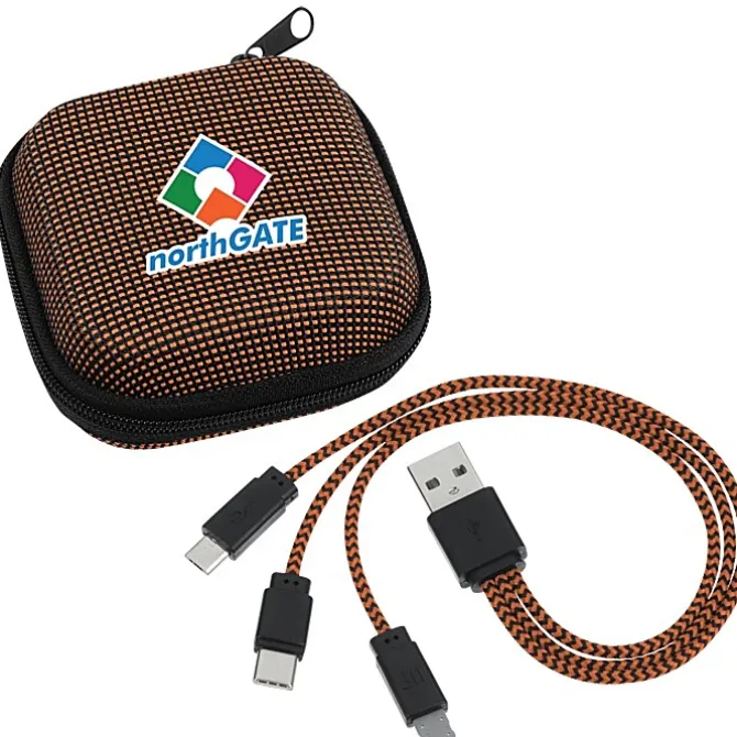 Textured 3-in-1 Charging Cable
