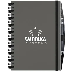 Textured Paperboard Journal with Pen- 10 inches x 7 inches - 100 sheet