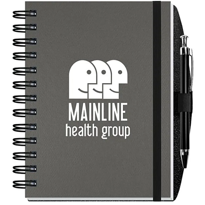 Textured Paperboard Journal with Pen- 7 inches x 5 inches - 100 sheet