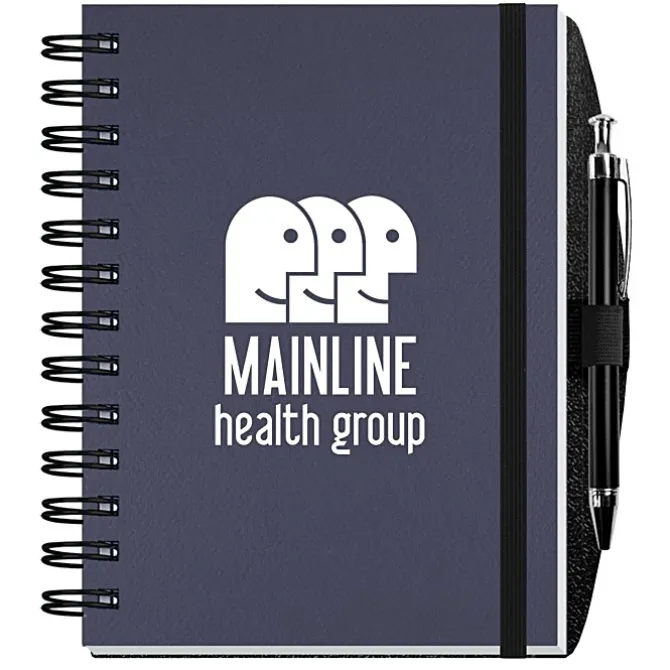 Textured Paperboard Journal with Pen- 7 inches x 5 inches - 100 sheet