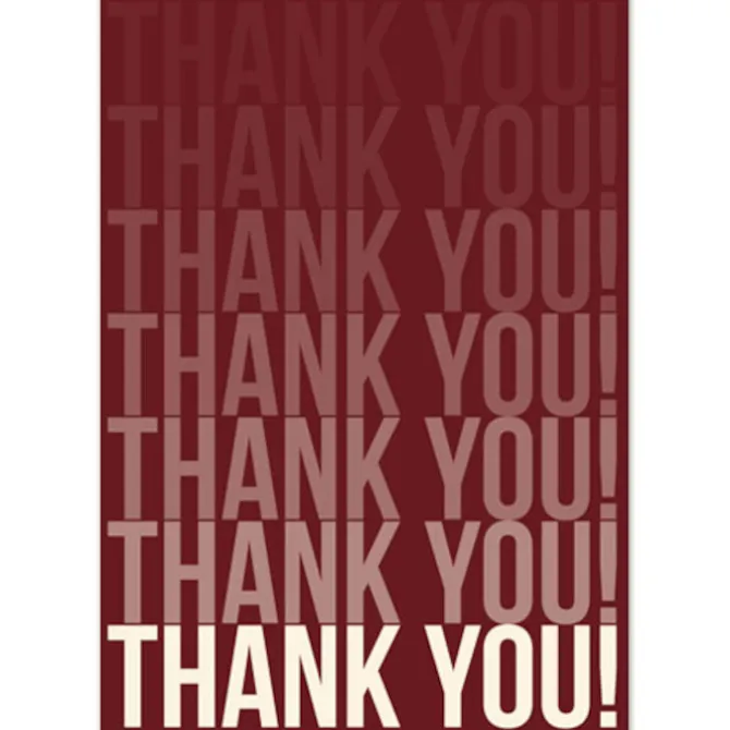 Thank You Note Card