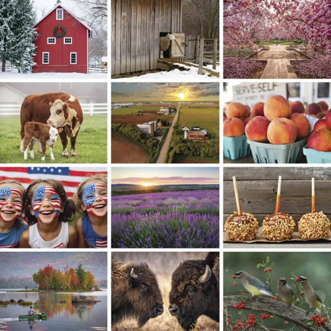 The Old Farmer's Almanac Calendar - Country - Spiral