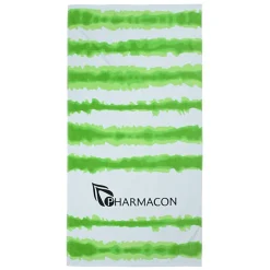 Tie-Dye Cabana Stripe Beach Towel - 24 hr