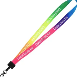 Tie-Dye Multicolor Lanyard - 3/4 inches - Metal Lobster Claw