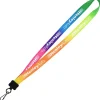 Tie-Dye Multicolor Lanyard - 3/4 inches - Metal Swivel Snap Hook - 24 hr