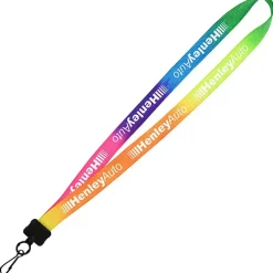 Tie-Dye Multicolor Lanyard - 3/4 inches - Metal Swivel Snap Hook - 24 hr