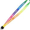 Tie-Dye Multicolor Lanyard - 3/4 inches - Plastic O-Ring