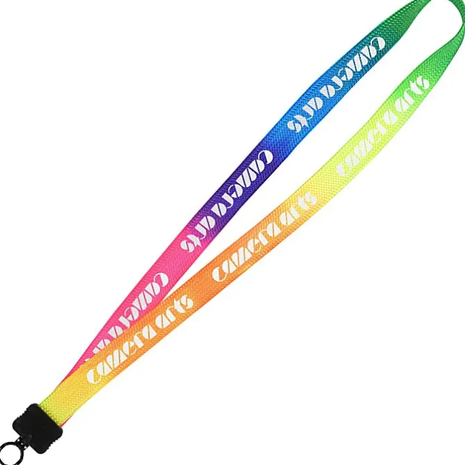 Tie-Dye Multicolor Lanyard - 3/4 inches - Plastic O-Ring