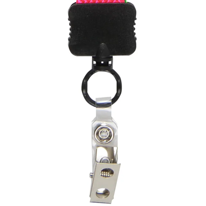 Tie-Dye Multicolor Lanyard - 3/4 inches - Snap with Metal Bulldog Clip - 24 hr