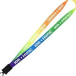 Tie-Dye Multicolor Lanyard - 3/4 inches - Snap Buckle Release - 24 hr