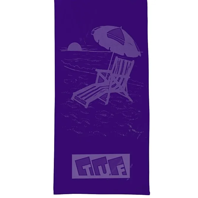 Tone on Tone Stock Art Towel - Chair with Umbrella