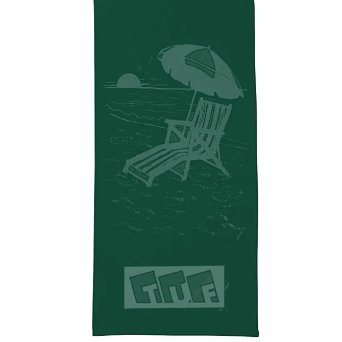 Tone on Tone Stock Art Towel - Chair with Umbrella