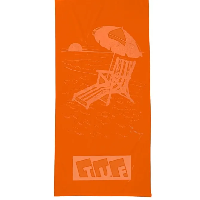 Tone on Tone Stock Art Towel - Chair with Umbrella