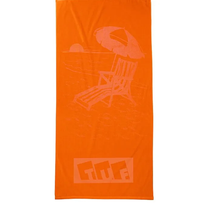 Tone on Tone Stock Art Towel - Chair with Umbrella