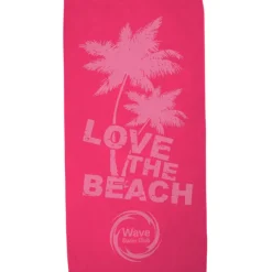 Tone on Tone Stock Art Towel - Love the Beach