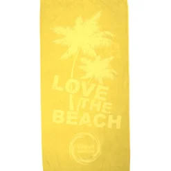 Tone on Tone Stock Art Towel - Love the Beach