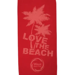 Tone on Tone Stock Art Towel - Love the Beach