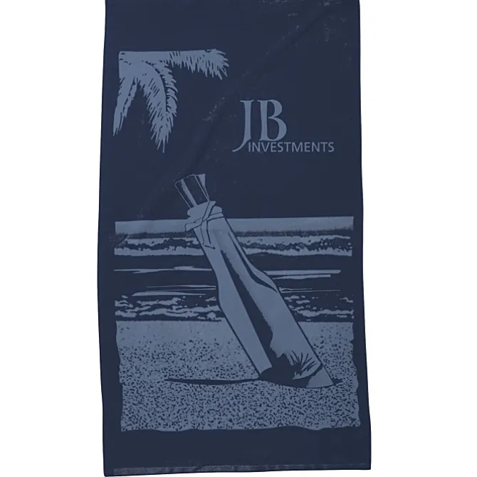 Tone on Tone Stock Art Towel - Message in a Bottle