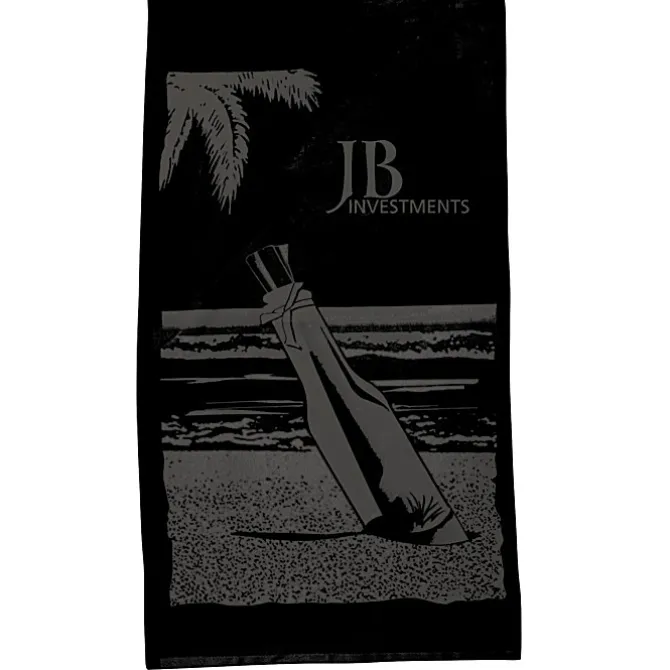 Tone on Tone Stock Art Towel - Message in a Bottle