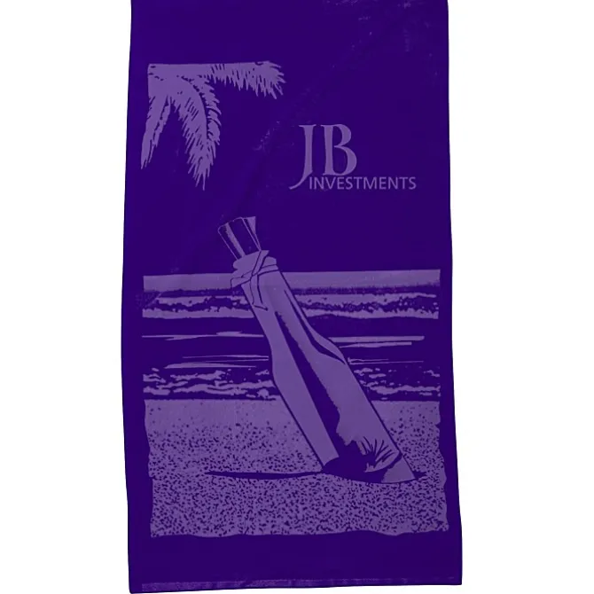 Tone on Tone Stock Art Towel - Message in a Bottle