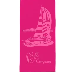 Tone on Tone Stock Art Towel - Sailboat