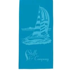 Tone on Tone Stock Art Towel - Sailboat