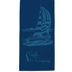Tone on Tone Stock Art Towel - Sailboat