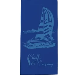 Tone on Tone Stock Art Towel - Sailboat