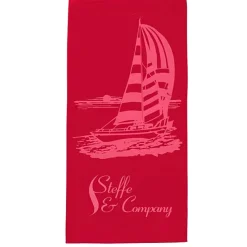 Tone on Tone Stock Art Towel - Sailboat