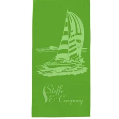 Tone on Tone Stock Art Towel - Sailboat